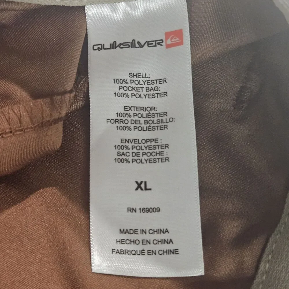 QuicksilverMen's‎ Shorts /Size XL/ Brown / 4-Way Stretch & Moisture Wicking /New